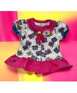 NWT Vintage Gymboree 90&#39;s Dress SIZE XS 100% cotton flowers pink blue co... - $39.59