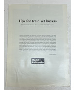 Model Railroader Tips for Train Set Buyers 4Page Booklet Modeling Gordon... - $9.89