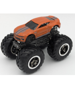 Hot Wheels Burnt Orange Chevy Camaro Monster Truck 1:64 Large Wheels - $3.93