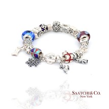 Pandora Charm Bracelet 925 Sterling Silver Womens 8in Vintage Authentic Lot - $565.29