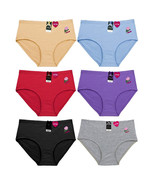 Women&#39;s Embroidered Love Rose Classic Cotton Elastic Waist Briefs 12 Pack - $707.33 MXN