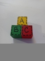 Handmade wooden set of ABC blocks - $3.95