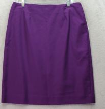 Premise Pencil Skirt Womens Size 8 Purple Plum Seed Lined Cotton Vented Back Zip - £21.80 GBP