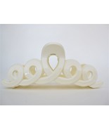 Large creme white looped hair claw clip - £8.78 GBP