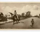 On The Road Georgetown Guyana Demerara Postcard 1920&#39;s Man on Ox Boy Wal... - $17.82
