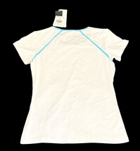 Adidas Women’s Club Tee Shirt White Blue Trim Size S NWT Tennis Training Top image 5