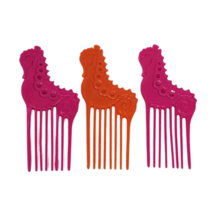 Lot Of 3 Vintage 1987 Mattel Barbie Doll Pink Orange Seahorse Comb - £7.46 GBP