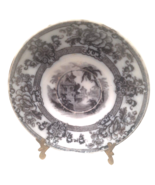 Antique DAVENPORT Cyprus Ironstone Plate Dish Saucer c. 1846 Flow Black ... - £65.85 GBP