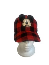 Disney Mickey Mouse child red plaid hat - £10.22 GBP