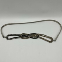 Snake Chain Belt Silver Tone Stretch Knot Tie Detail  - $15.83