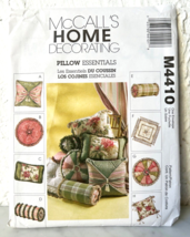 McCall's Crafts 8 Pillows Round Square Bolster Sewing Pattern M4410 Uncut - $9.45