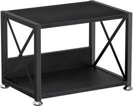 Giikin Desktop Printer Stand With 2 Tier Wood Storage Shelves,, Black - $44.96
