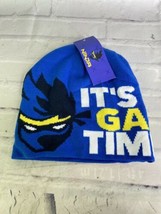 Ninja Gaming It&#39;s Game Time Blue Knit Beanie Hat Cap Youth One Size Fits... - £13.54 GBP