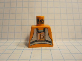 Lego part #973ps1: Orange Torso- Star Wars Rebel Pilot Uniform - $1.00