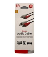 GE 6ft Stereo Audio Cable 33571 RCA Male To Male, Red &amp; White New NIB Au... - £5.06 GBP