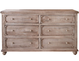 70" Natural Solid Wood Six Drawer Double Dresser - $25,966.63 MXN