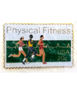 1983 Runners Physical Fitness USPS USA 20C Postage Stamp Pin March Co  VTG - $239.62 MXN