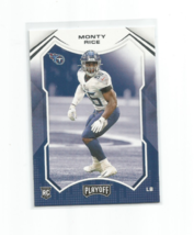 Monty Rice (Tennessee Titans ) 2021 Panini Playoff Rookie Card #280 - £3.91 GBP