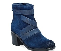 Miz Mooz Jalissa Suede Side Zipper Ankle Boots Sapphire 37EU / 7 Us New #A-13 - £86.78 GBP