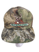 Vintage 90&#39;s Buckmasters Camo Made In USA Hunting Snapback Hat Adjustable Cap - £14.38 GBP