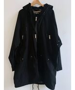 Karl Lagerfeld Men&#39;s Black Oversized Hooded Mod Zip Jacket Coat XL TG - $182.11 CAD