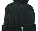 Seattle Kraken Men&#39;s NHL Alternate Logo Black Cuffed Knit Pom Hat by Fan... - £14.93 GBP