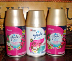 (3) Glade Automatic Spray Can Refills EXOTIC TROPICAL BLOSSOMS FITS AIRWICK - £21.65 GBP