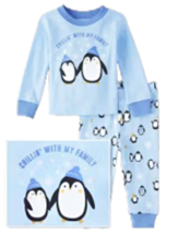NWT Children&#39;s PJ Place Boys 12-18 Months Penguin PJs Pajamas Set Sleepw... - £9.56 GBP