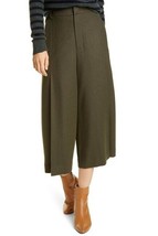 NWT VINCE pleated 00 soft flannel culottes pants mineral pine army green... - $149.99