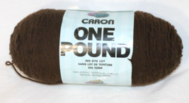 Caron One Pound Espresso No Dye Lot 4-Ply Yarn 100% Acrylic-COLOR 0581- 812 Yds - £10.97 GBP