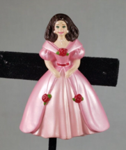 Vintage 1996 Hallmark Barbie Sweet Valentine Pink Dress Lapel Pin Brooch - £13.76 GBP