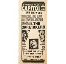 1963 Capitol Movie Theatre The Caretakers Advertisement Robert Stack Fil... - $371.81 MXN