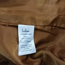 Lulus JKT1133 Women's Brown Cotton Blend Full Zip Belted Jacket Size Medium image 5
