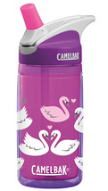 CamelBak Eddy Kids Insulated .4L Purple Swans Spill Proof Easy Carry Bottle - £12.02 GBP