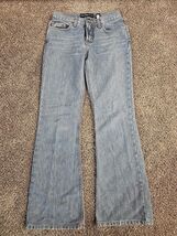 Express Vtg 90s Hipster Flare Jeans Womans Sz 1/2 No Back Pockets Preppy... - $28.22