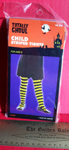 Fashion Holiday Child Accessory Large Yellow Striped Tights Halloween Costume - £3.72 GBP