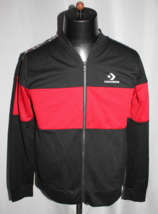 Converse Jacket Boys XL Black Red Long Sleeve Zip Up Colorblock Logo - $279.41 MXN