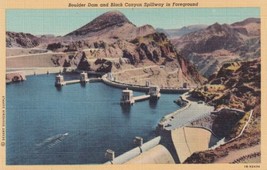 Boulder Dam and Black Canyon Spillway in Foreground Nevada NV Postcard E11 - $2.96