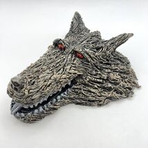 Art Ceramic Figurine Statue Wolf Mask Hand Made Wall Decor Hanging Gift - $99.00