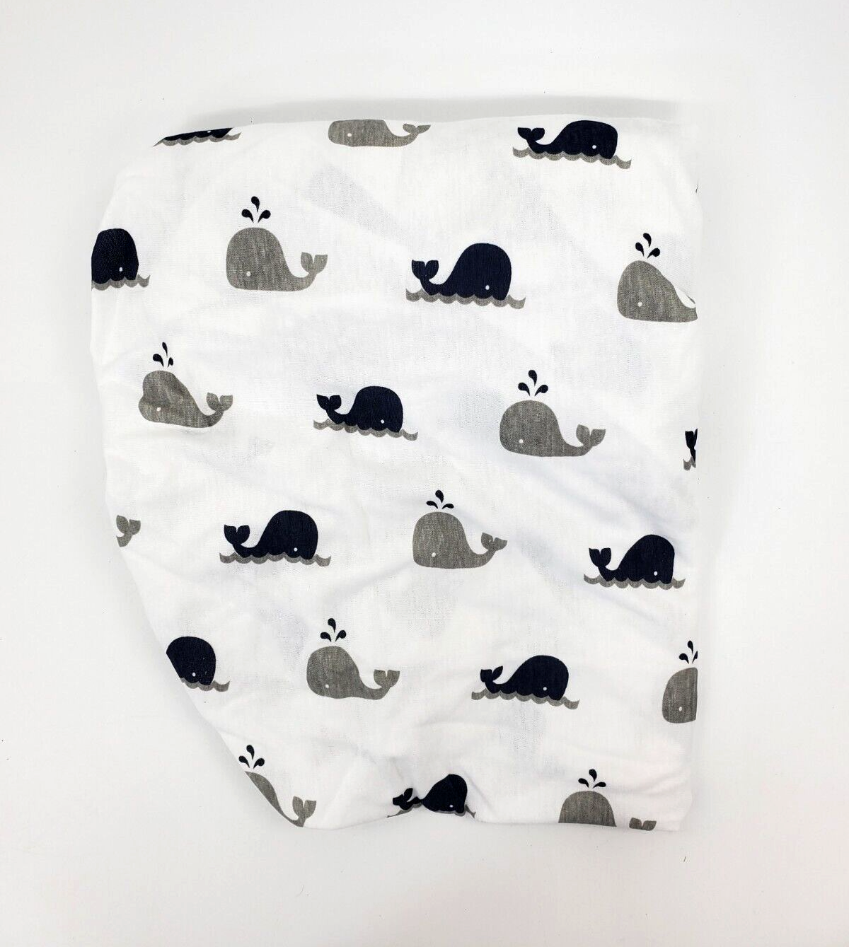 American Baby Whale Cotton Jersey Knit Fitted Bassinet Sheet 17&quot; x 27&quot;  B79 - $9.99