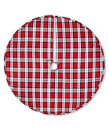 Holiday Time Tartan Plaid Christmas Tree Skirt, Red 48 in - £13.86 GBP