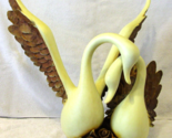 Large Wings of Love Romantic Swans Sculpture Entwined Necks  - $246.51