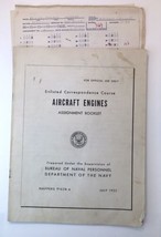 1952 Naval  Enlisted Correspondence Course AIRCRAFT ENGINES Assignment Book - $17.00