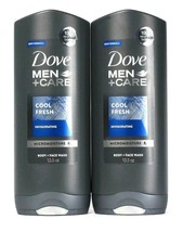 2 Dove Men Care 13.5 Oz Cool Fresh Invigorating Micromoisture Body &amp; Face Wash - £22.90 GBP