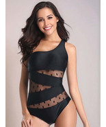 One Shoulder Polka Dot One-Piece Swimwear - $1,139.46 MXN