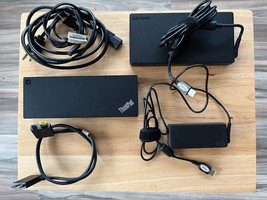 Lenovo ThinkPad TB 3 Workstation Dock Gen 2 DK1841 40AN + 230W &amp; 65W Adapters - £71.21 GBP