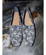 TOM&#39;S Alpargata Blue Splatter Floral Classic Flats Shoes Size 10 Women&#39;s... - $838.60 MXN