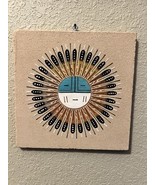 Vintage Navajo Sand Wall Art Painting Blessing Sun Signed 8x8 Inches - $27.12