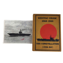 USS Constellation CVA-64 Westpac Cruise 1968-1969 Vietnam War Book Signed Photo - £220.64 GBP