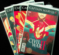 Captain Marvel #6-10 (Jun-Nov 2016, Marvel) - Set of 5 - Near Mint - $18.52